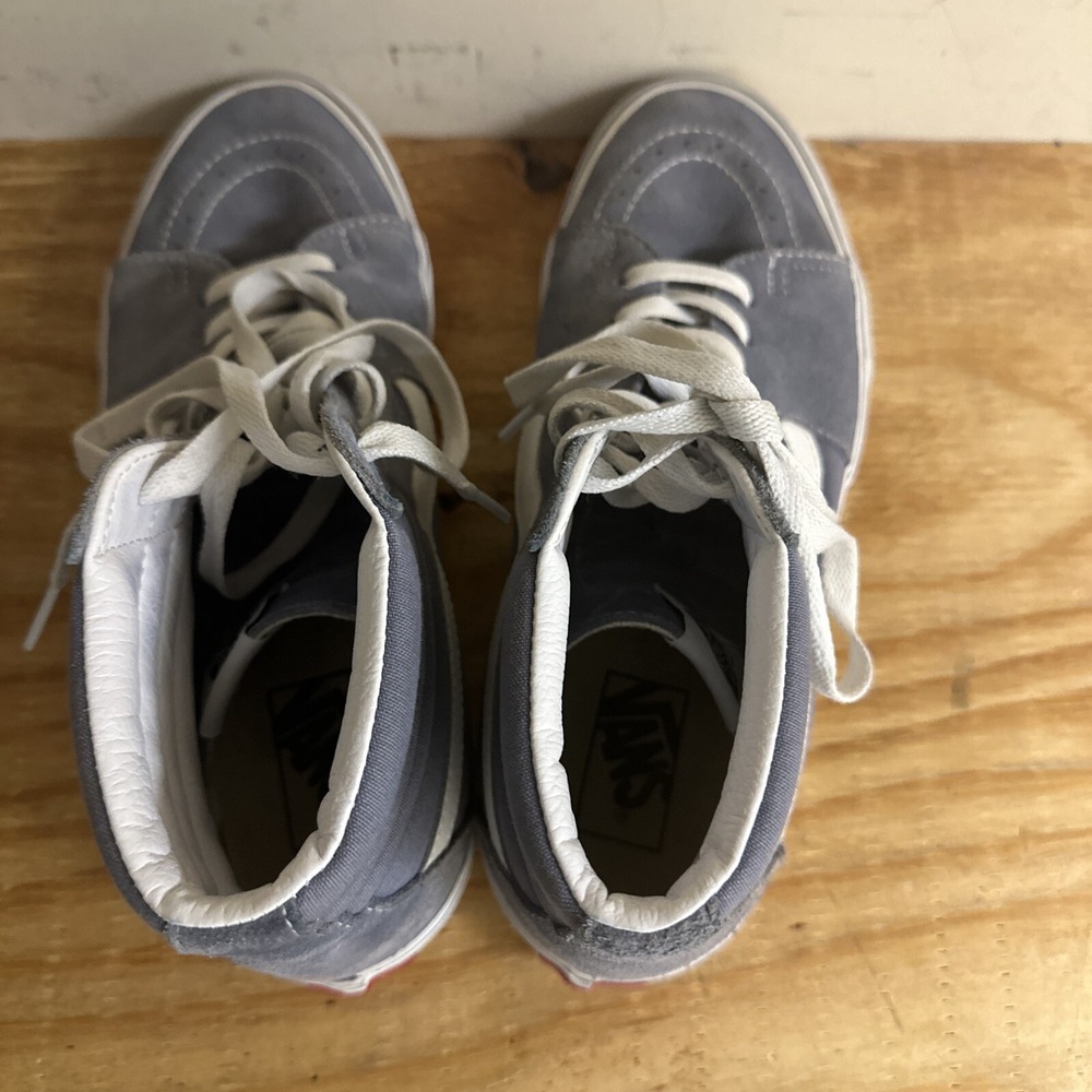 VANS‎ SK8 HI Grisaille White Canvas High Top Skate Shoes Mens 6.5 Womens 8 NEW - Picture 6 of 7